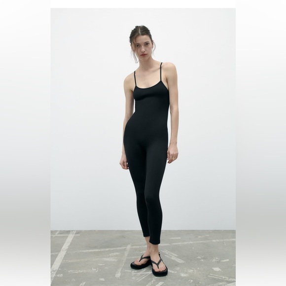Zara SEAMLESS LONG JUMPSUIT - Picture 1 of 3